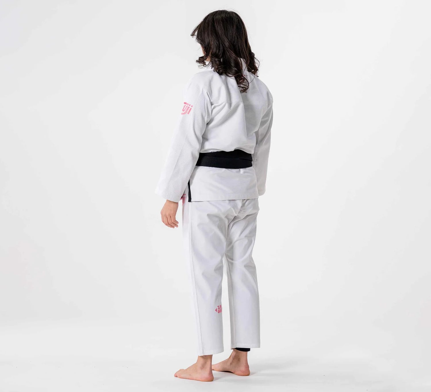 Womens Flow-Tech BJJ Gi White/Pink/Teal by Fuji