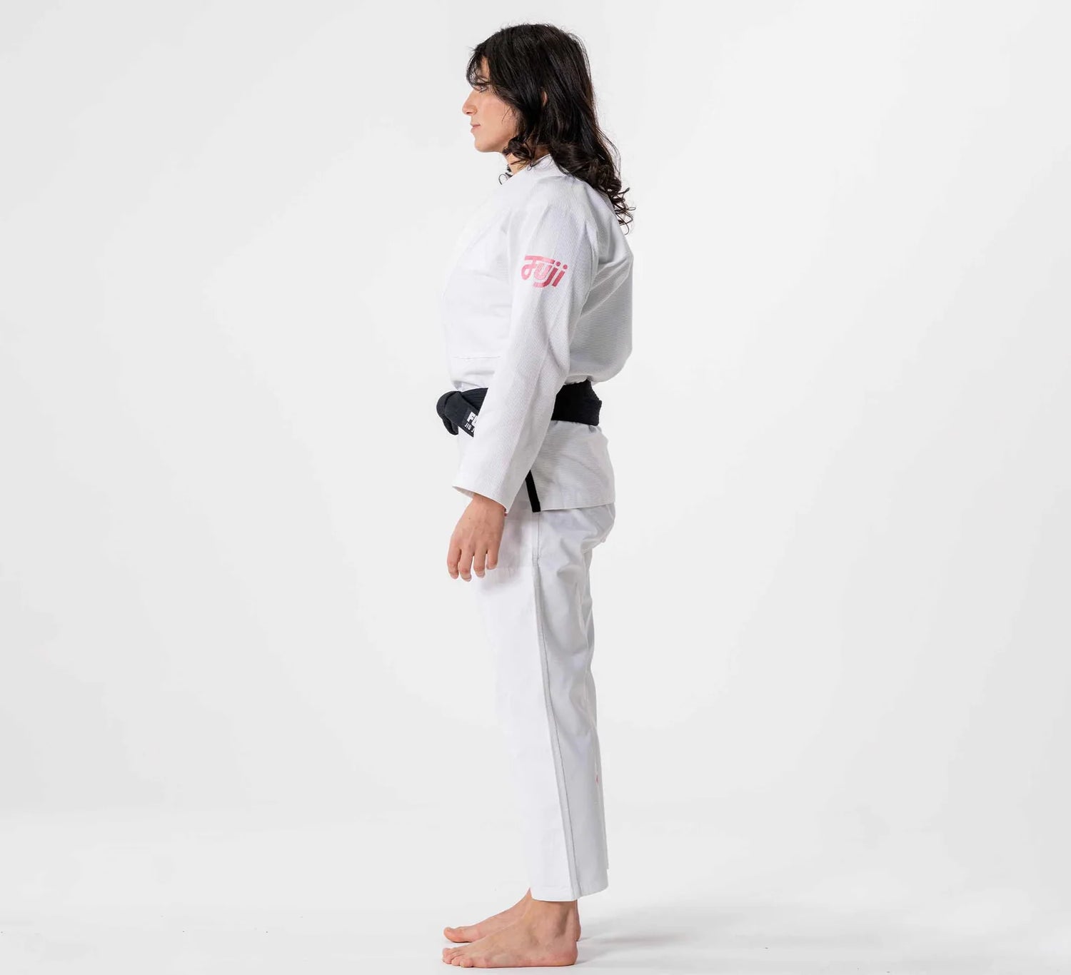 Womens Flow-Tech BJJ Gi White/Pink/Teal by Fuji