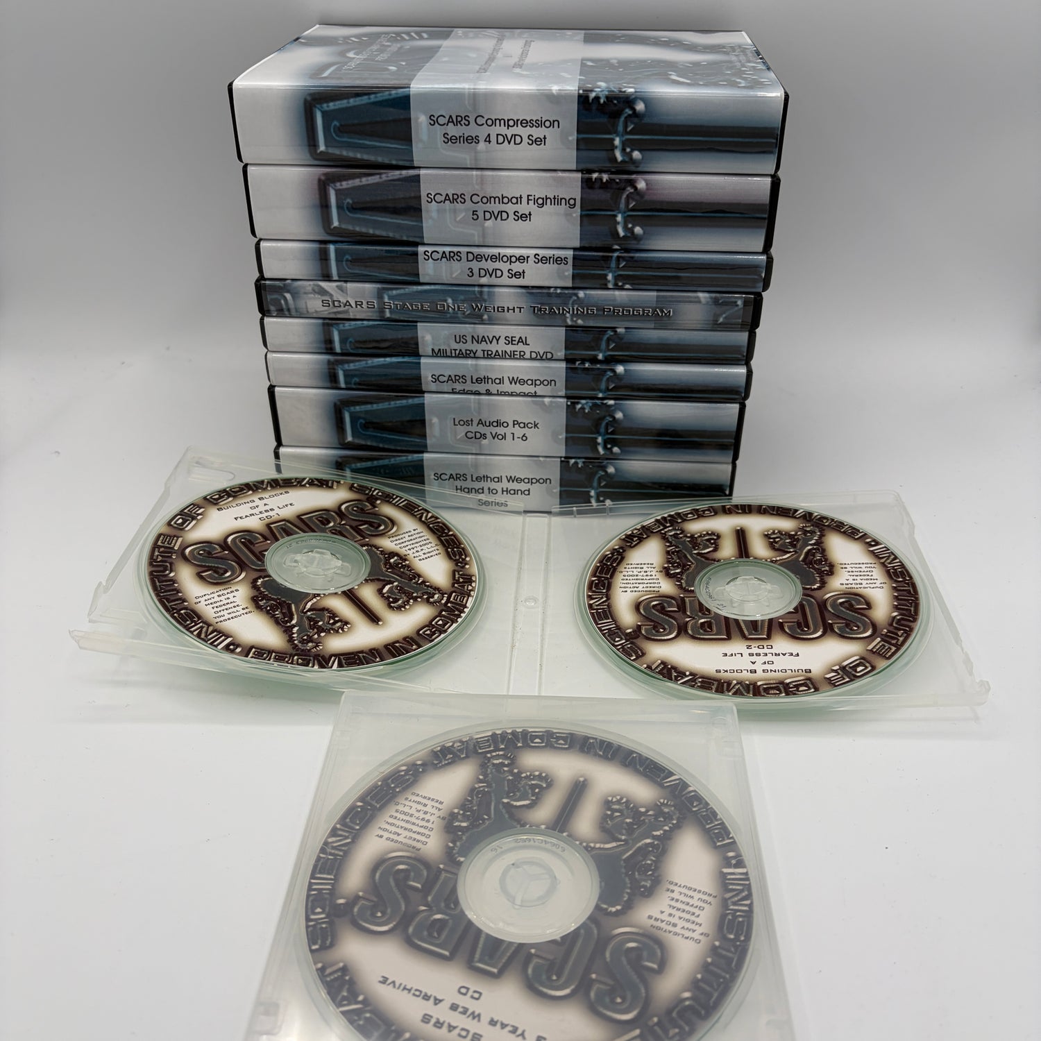 SCARS Institute of Combat Sciences Complete 31 Disc Collection (DVD & CD) by Jerry Peterson (Preowned)