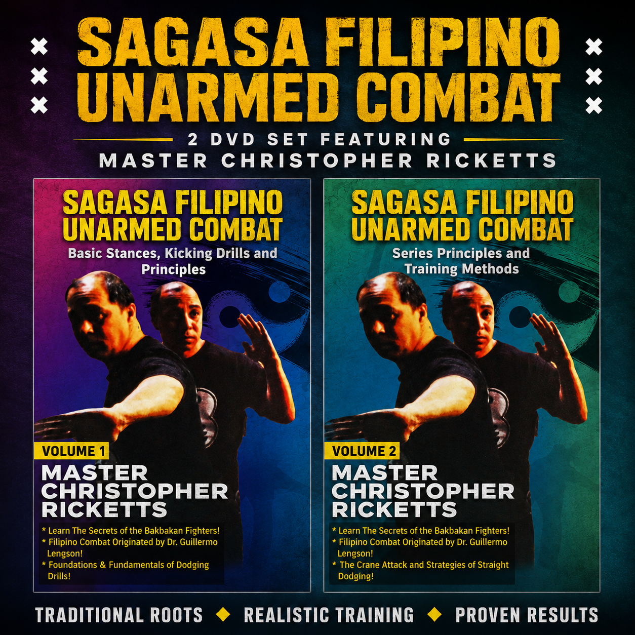 Sagasa Filipino Unarmed Combat 2 DVD Set by Chris Ricketts