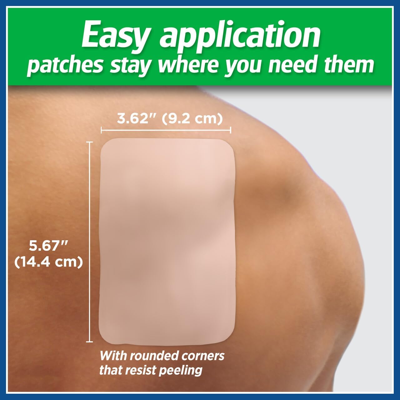 Salonpas Pain Relieving Patch, LARGE, 6 Count, for Back, Neck, Shoulder, Knee Pain and Muscle Soreness, 8 Hour Pain Relief