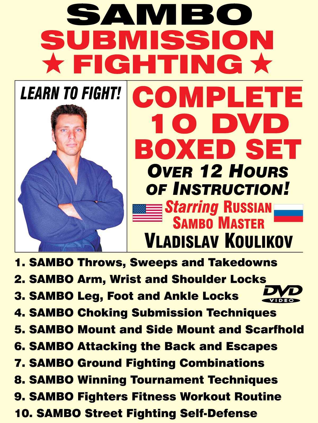 Sambo Submission Fighting 10 DVD con Vladislav Koulikov