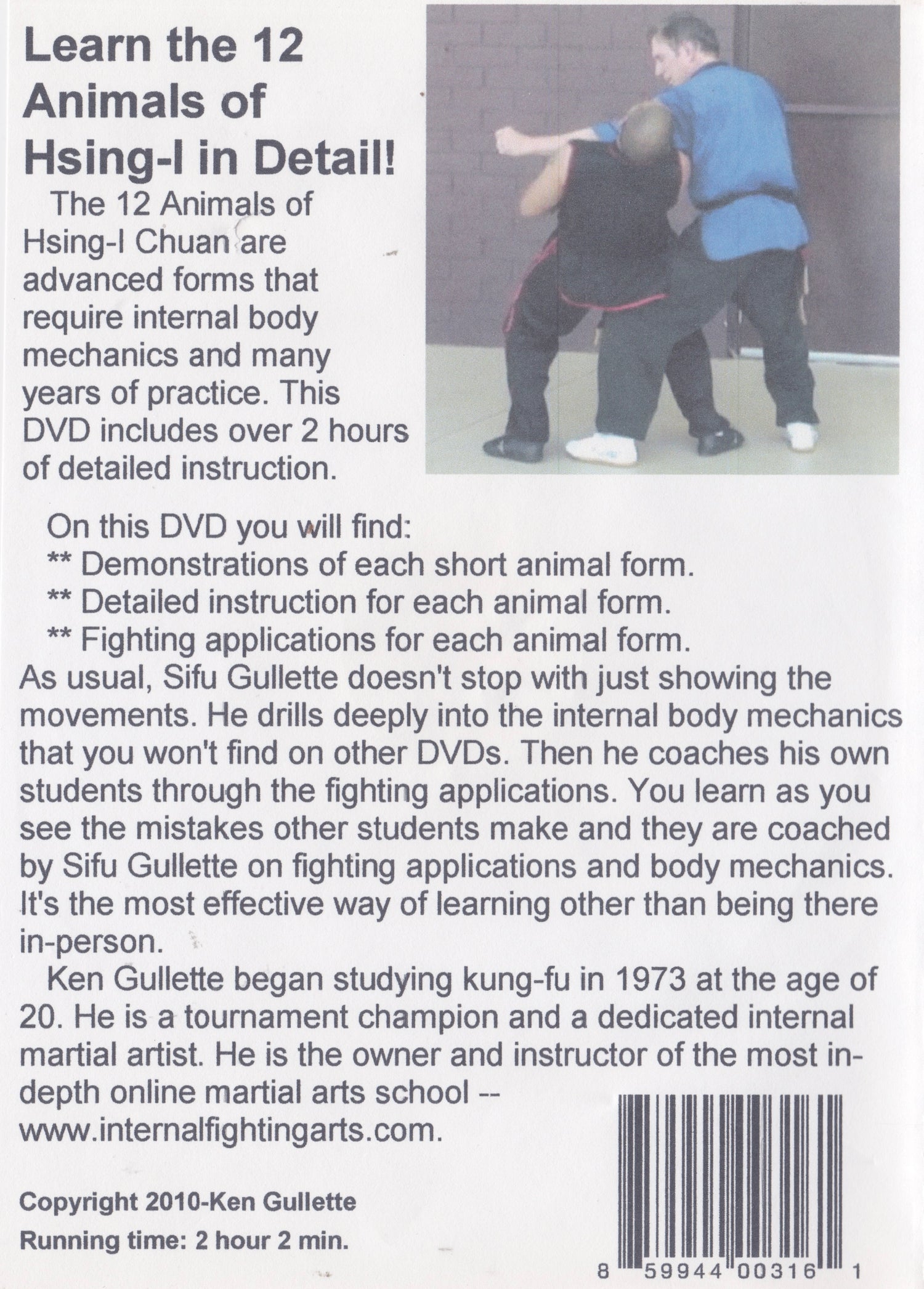 The 12 Animals of Hsing-I Chuan DVD by Ken Gullette (Preowned)
