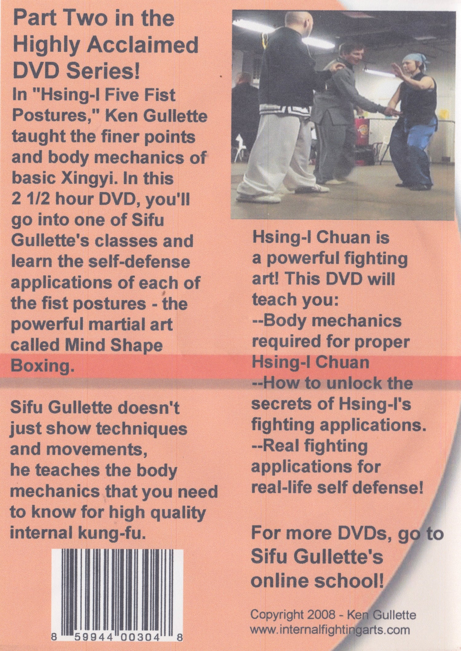 Fighting Applications of the Five Fist Postures DVD by Ken Gullette (Preowned)