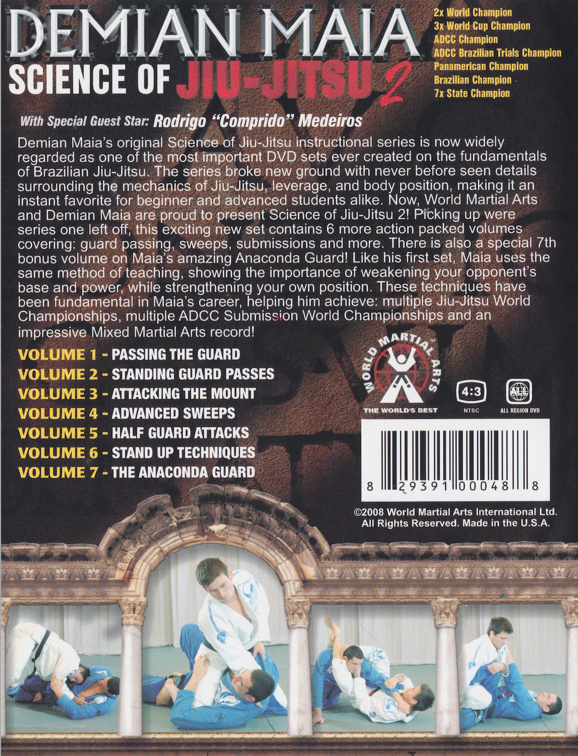 Science of Jiu-Jitsu Series 2 (3 DVD Set) by Demian Maia (Preowned)