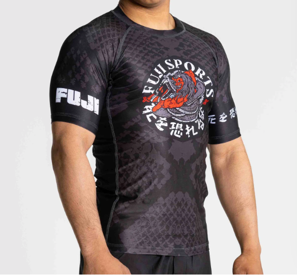 Oni vs. Anaconda Short Sleeve Rashguard Black by Fuji