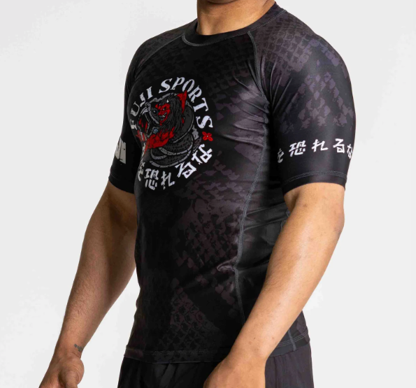 Oni vs. Anaconda Short Sleeve Rashguard Black by Fuji