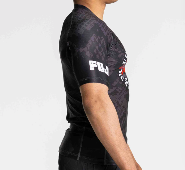 Oni vs. Anaconda Short Sleeve Rashguard Black by Fuji