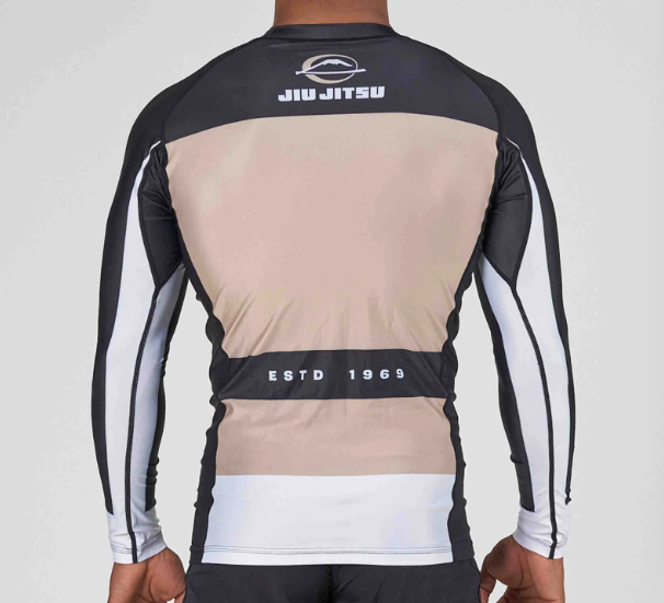 Jiu Jitsu Script Flex Lite Long Sleeve Rashguard Black by Fuji