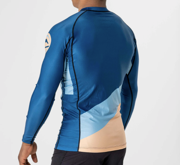 Pacer Flex Lite Long Sleeve Rashguard Blue/Gold by Fuji