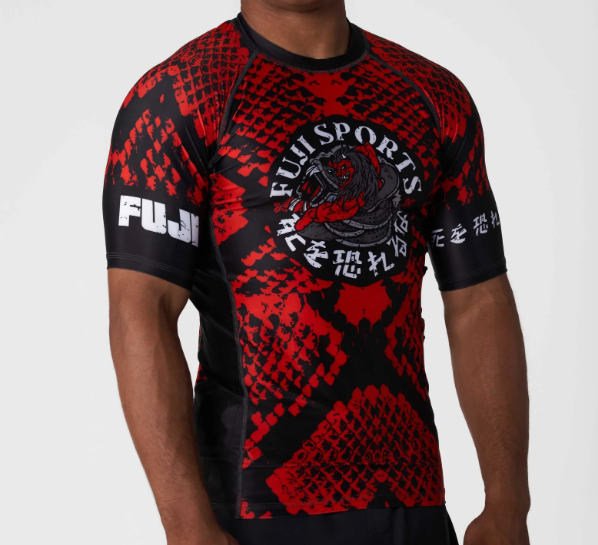 Oni vs. Anaconda Short Sleeve Rashguard Red by Fuji