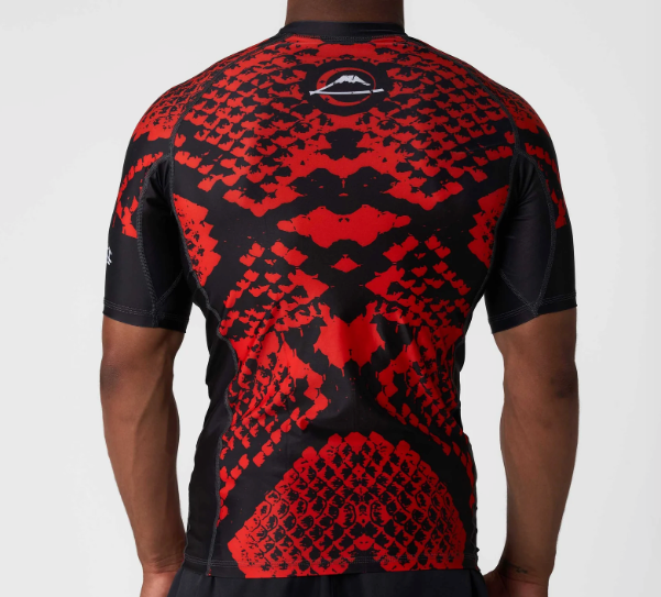 Oni vs. Anaconda Short Sleeve Rashguard Red by Fuji