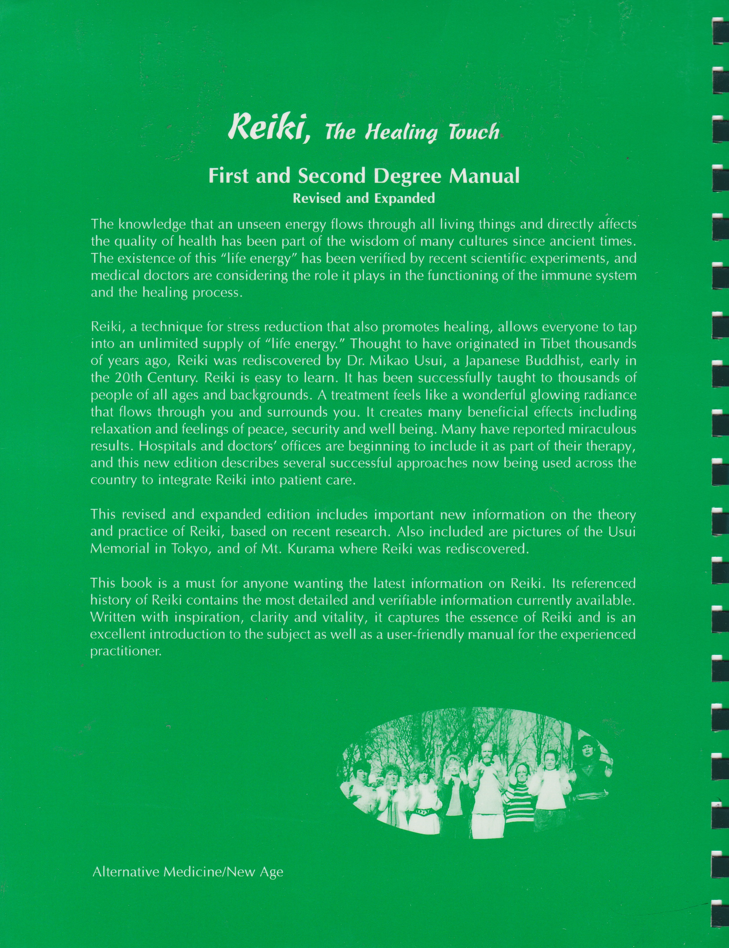 Reiki: The Healing Touch - 1st & 2nd Degree Manual Book by William Lee Rand (Revised & Expanded Edition) (Preowned)