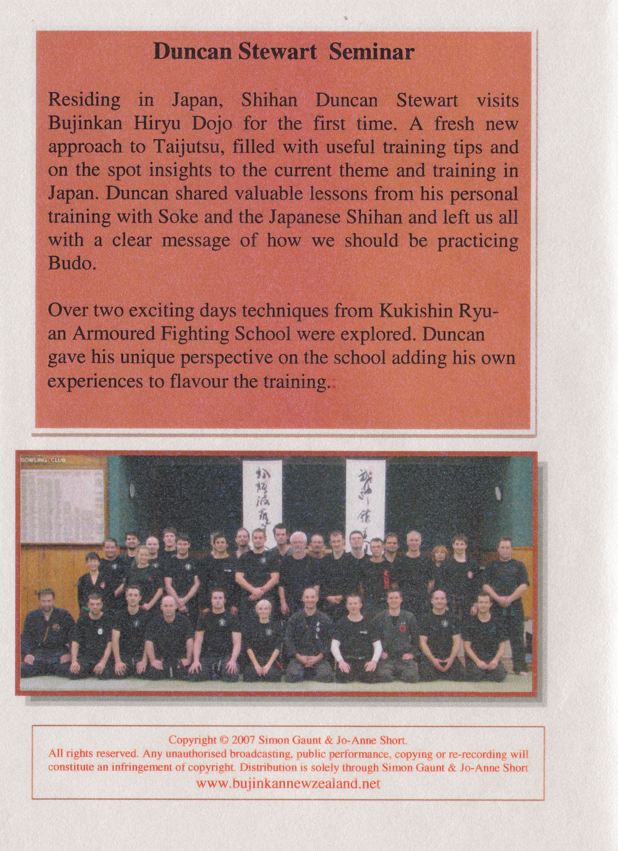 Kukishin Ryu Seminar 4 DVD Set by Duncan Stewart (Preowned)