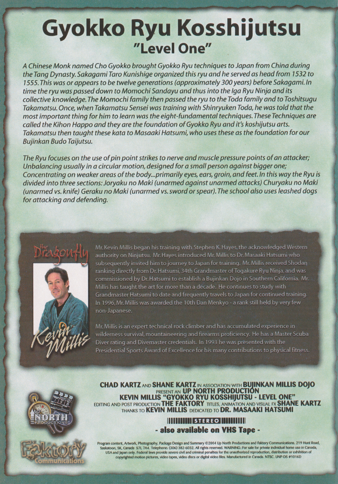 Gyokko Ryu Kosshijutsu Level One DVD by Kevin Millis (Preowned)