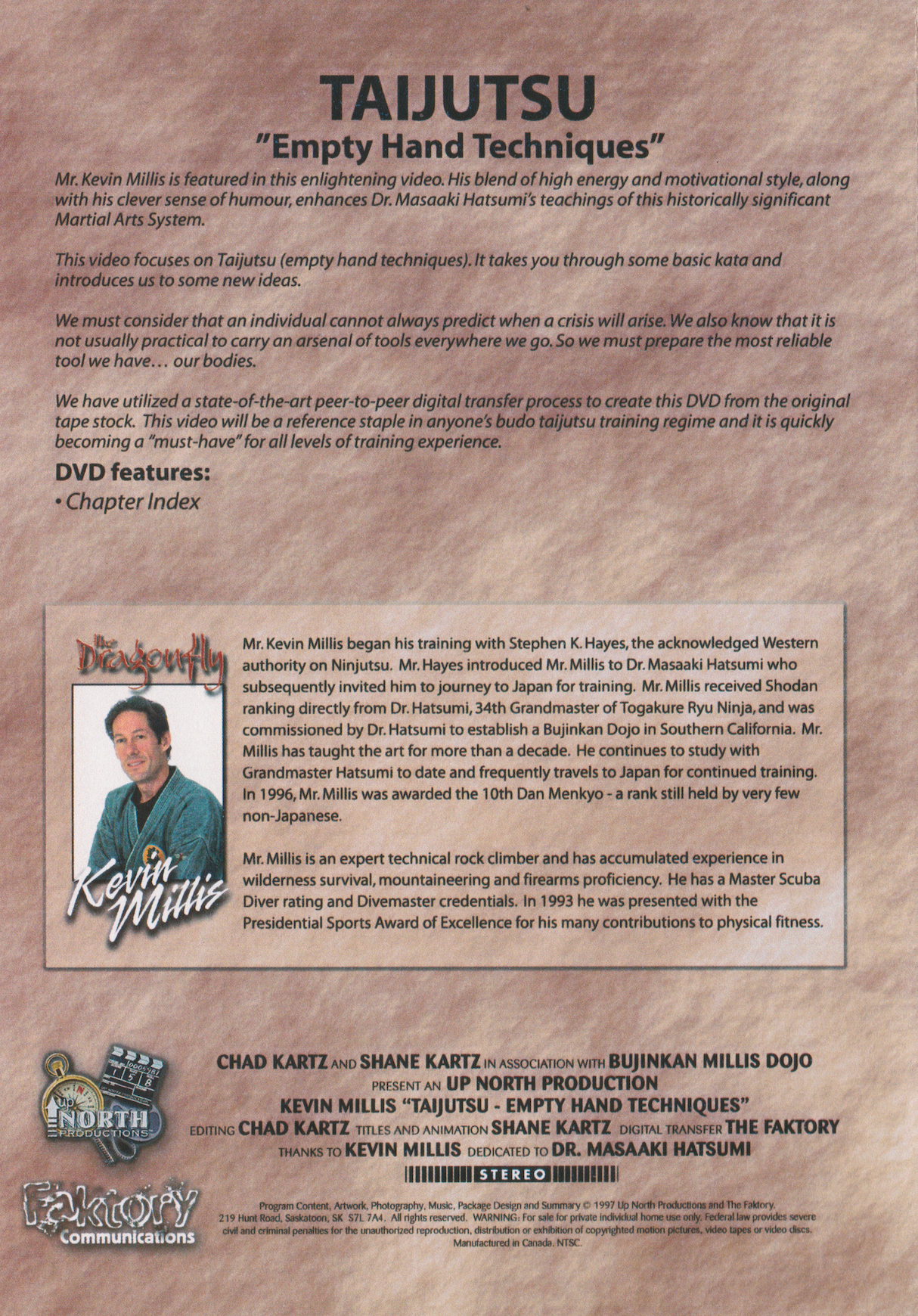 Bujinkan Taijutsu Empty Hand Techniques DVD by Kevin Millis (Preowned)