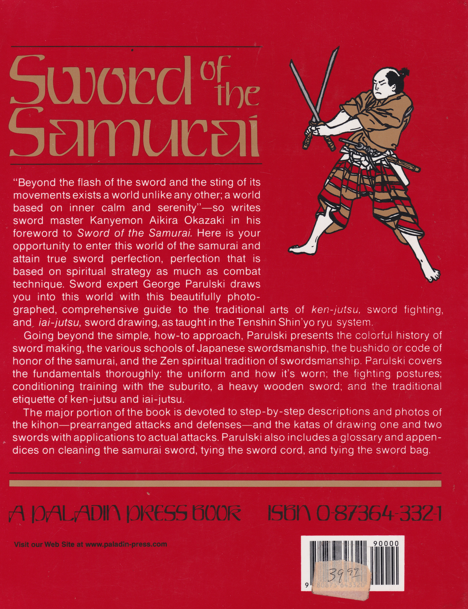 Sword of the Samurai: The Classical Art of Japanese Swordsmanship Book by George Parulski (Preowned)