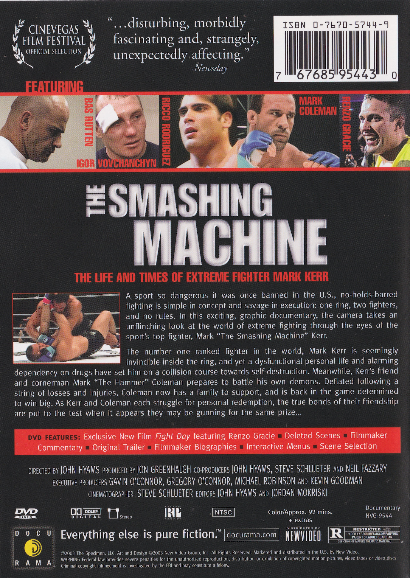The Smashing Machine: The Life & Times of Extreme Fighter Mark Kerr (Preowned)