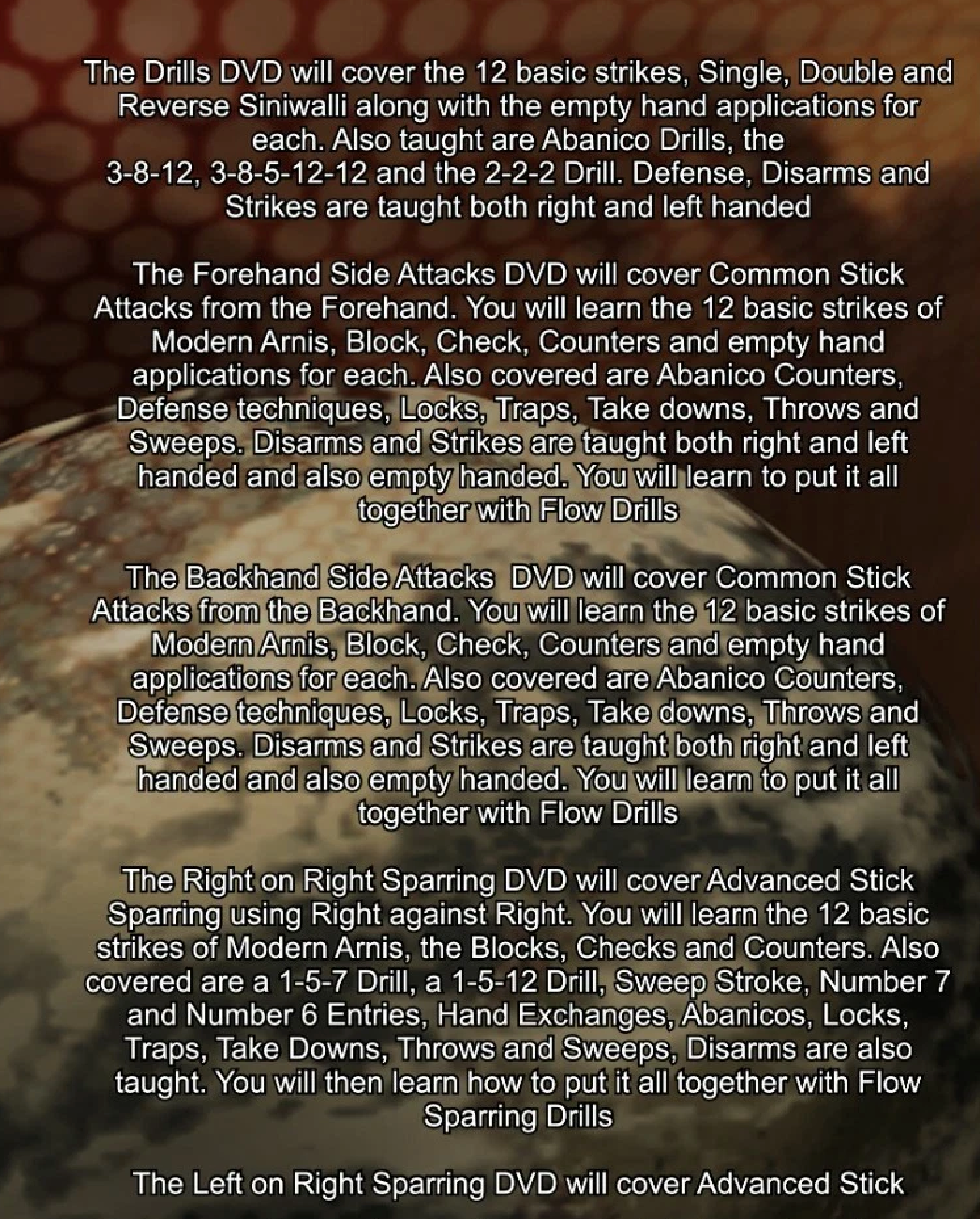 Modern Arnis 5 DVD Set by Bruce Chiu