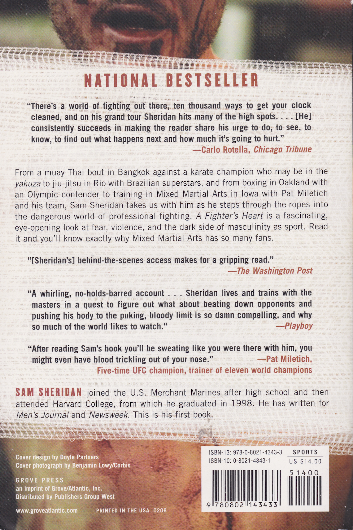 A Fighter's Heart: One Man's Journey Through the World of Fighting Book by Sam Sheridan (Preowned)