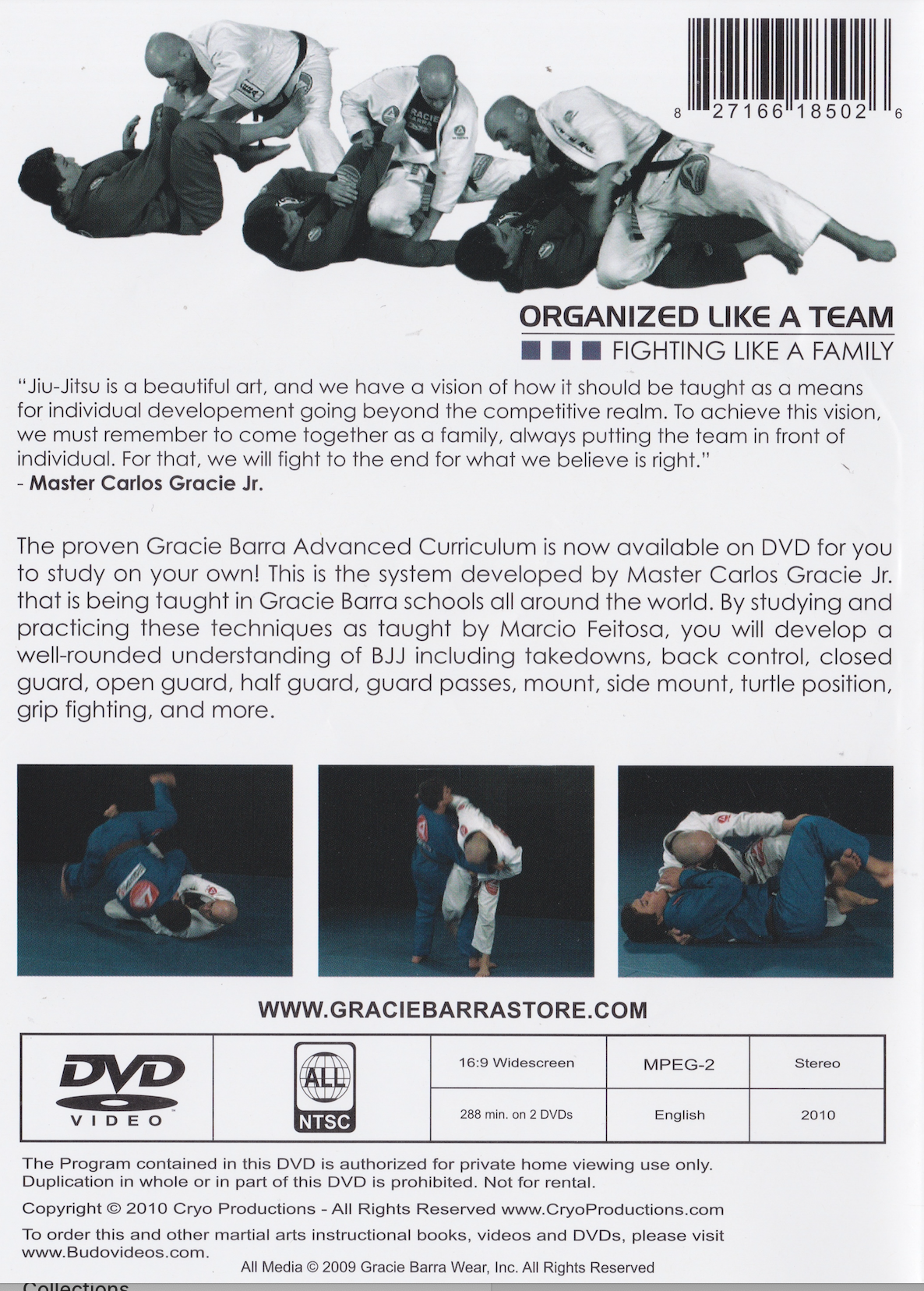 Gracie Barra Advanced Curriculum 2 DVD Set