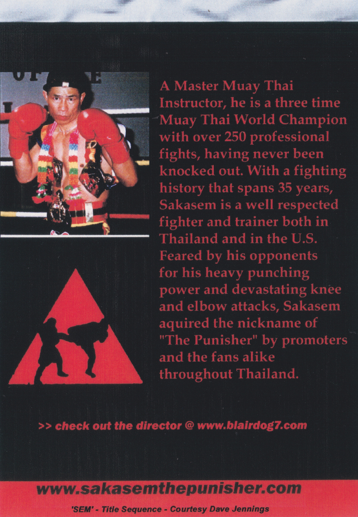 Sakasem Kunponli The Punisher Muay Thai Highlights DVD (Preowned)
