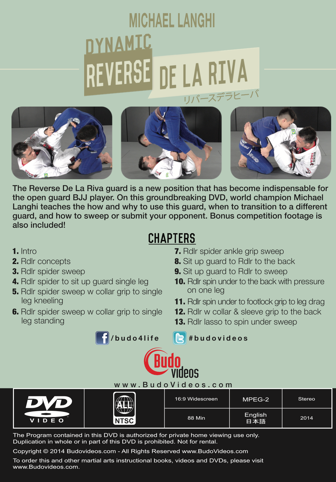 Dynamic Reverse De La Riva Guard DVD with Michael Langhi
