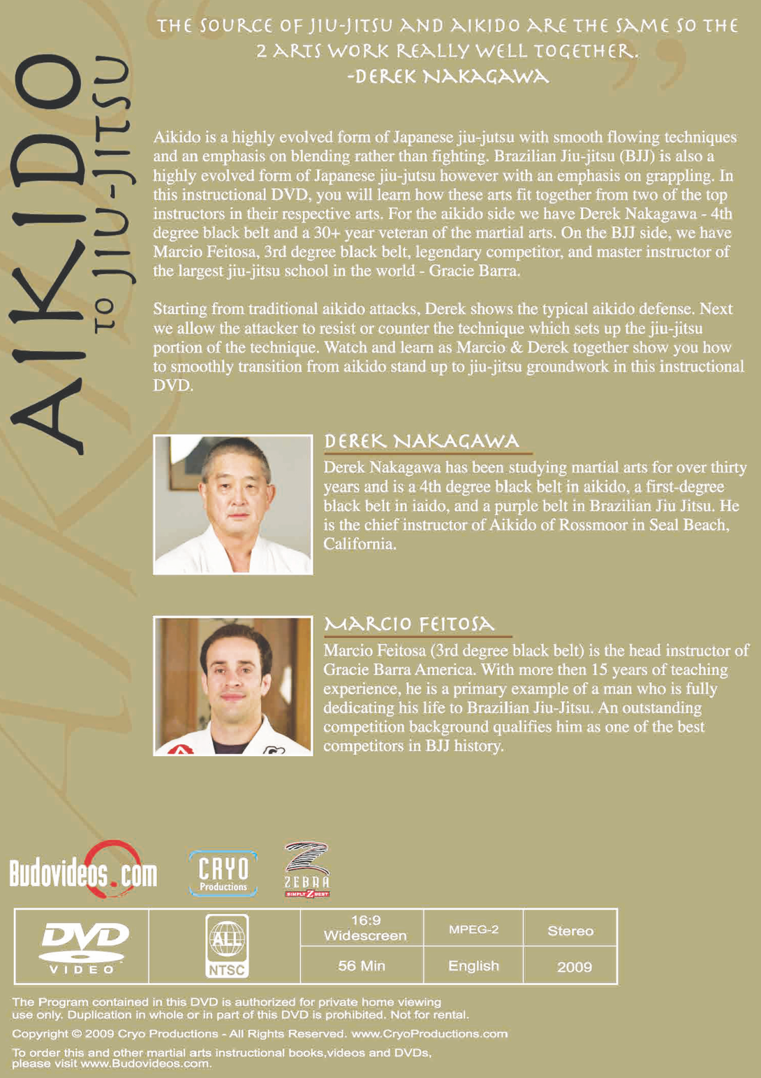 Aikido to BJJ DVD with Derek Nakagawa & Marcio Feitosa