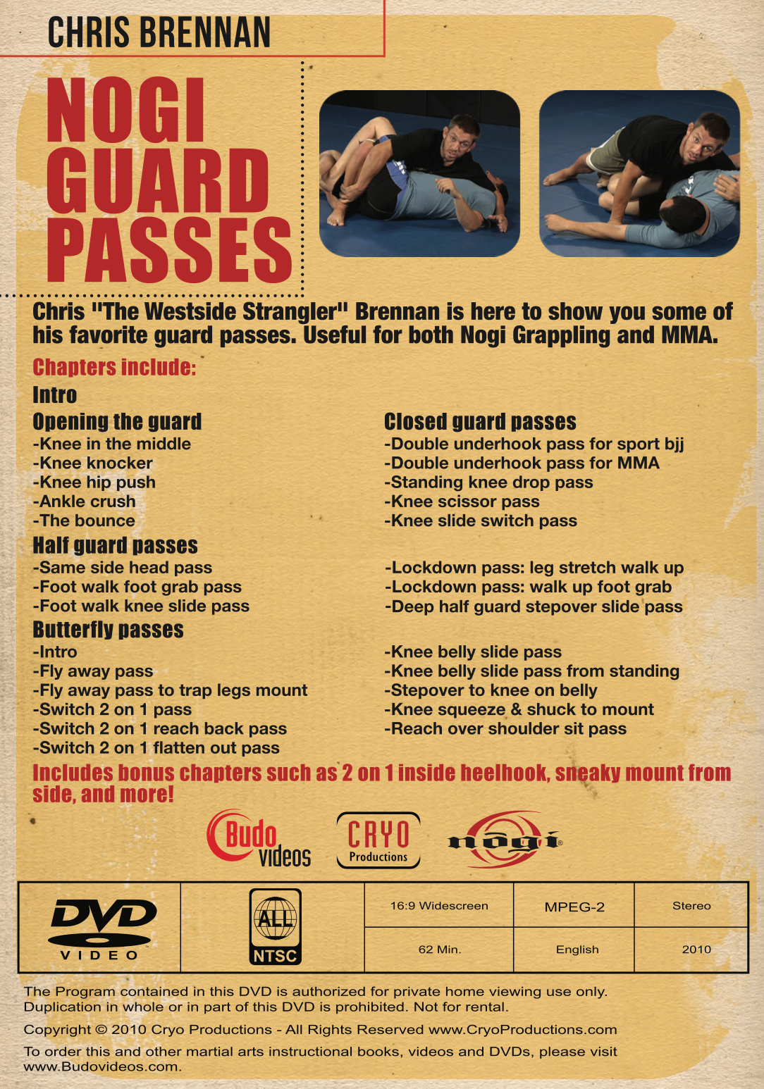 Nogi Guard Passes DVD with Chris Brennan