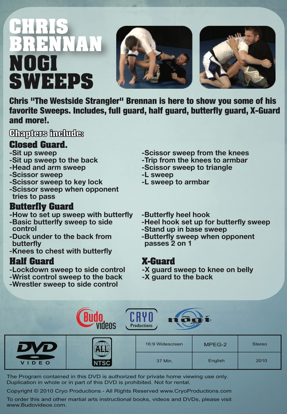 Nogi Sweeps DVD with Chris Brennan