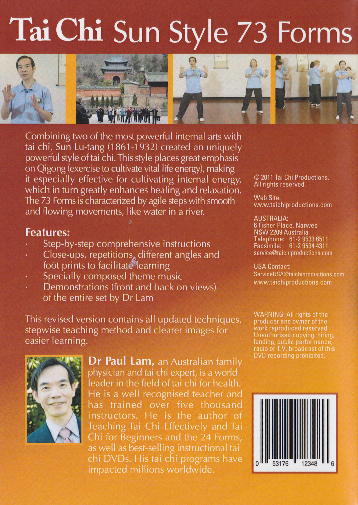 Tai Chi Sun Style 73 Forms DVD by Paul Lam (Preowned)