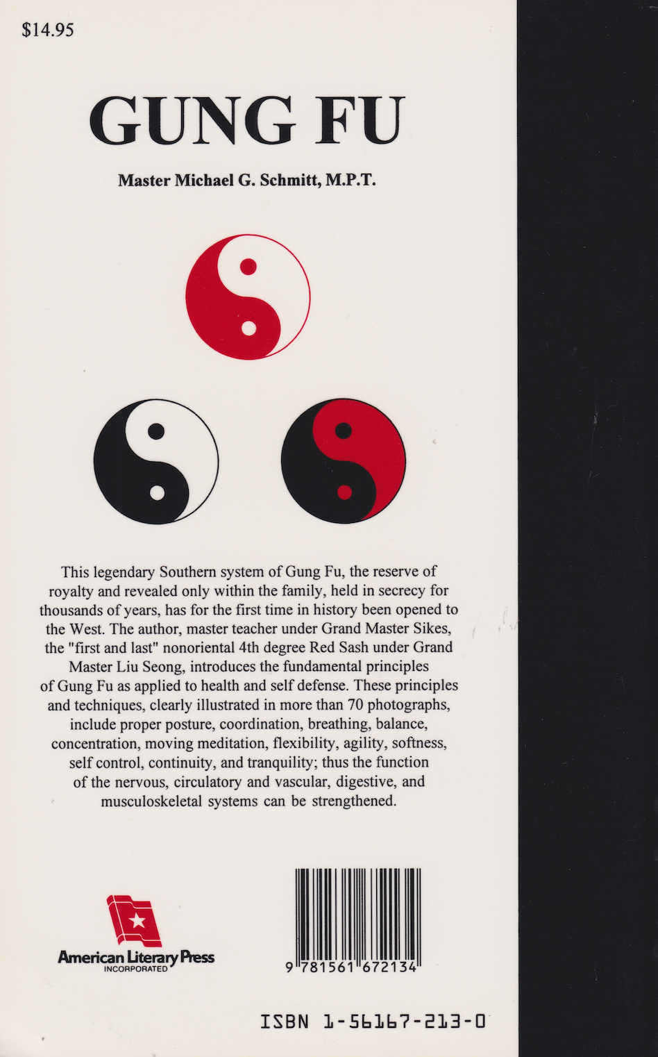 Gung Fu: The Natural Way of Health & Self Defense Book by Michael Schmitt (Preowned)