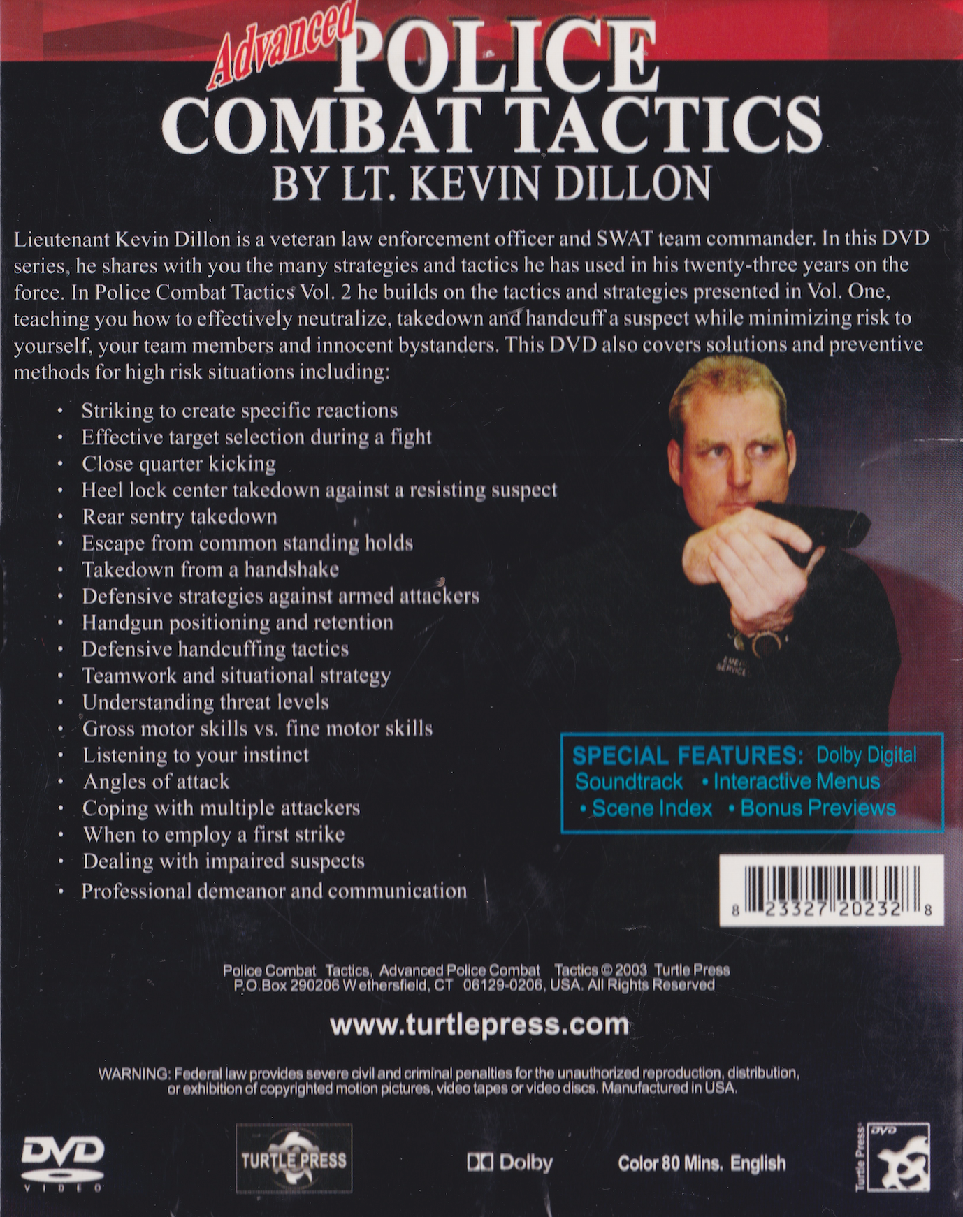 Advanced Police Combat Tactics Vol 2 DVD by Kevin Dillon (Preowned)