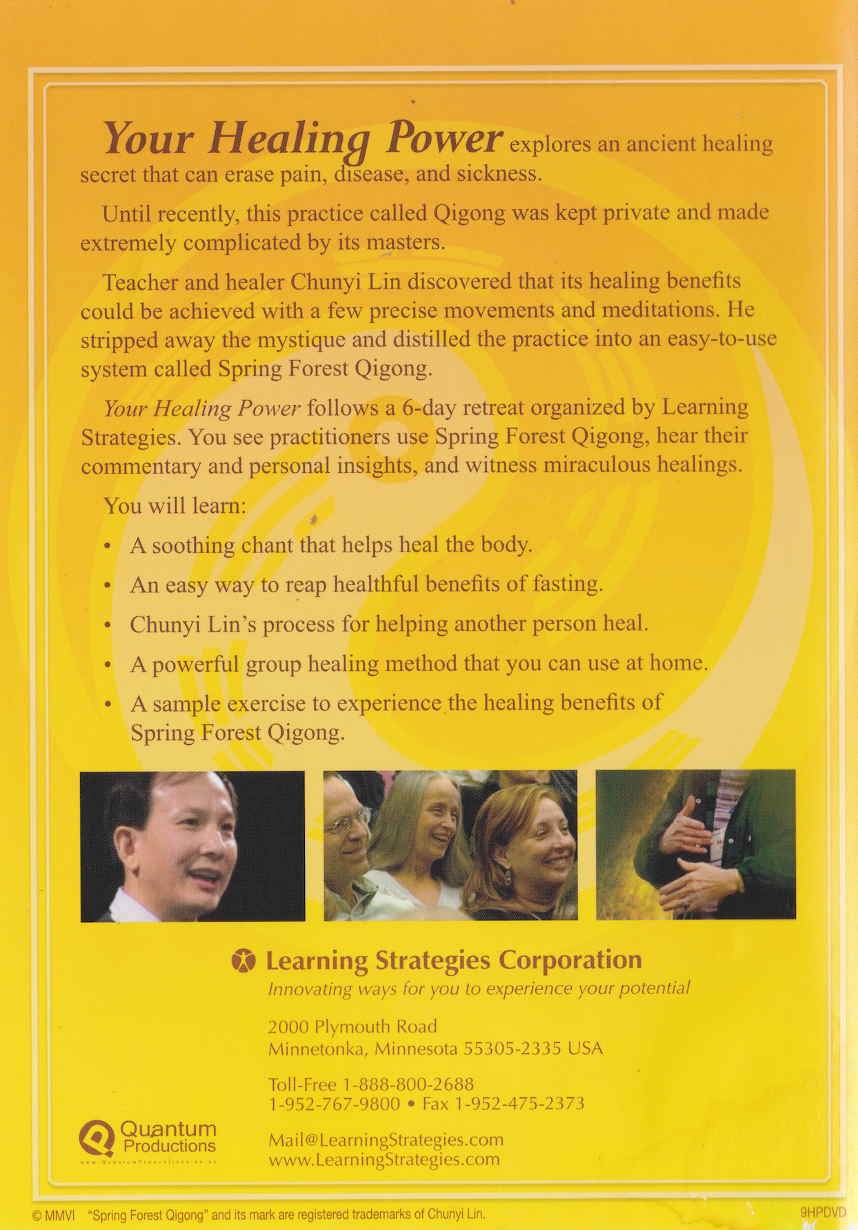 Spring Forest Qigong Your Healing Power DVD by Chunyi Lin (Preowned)
