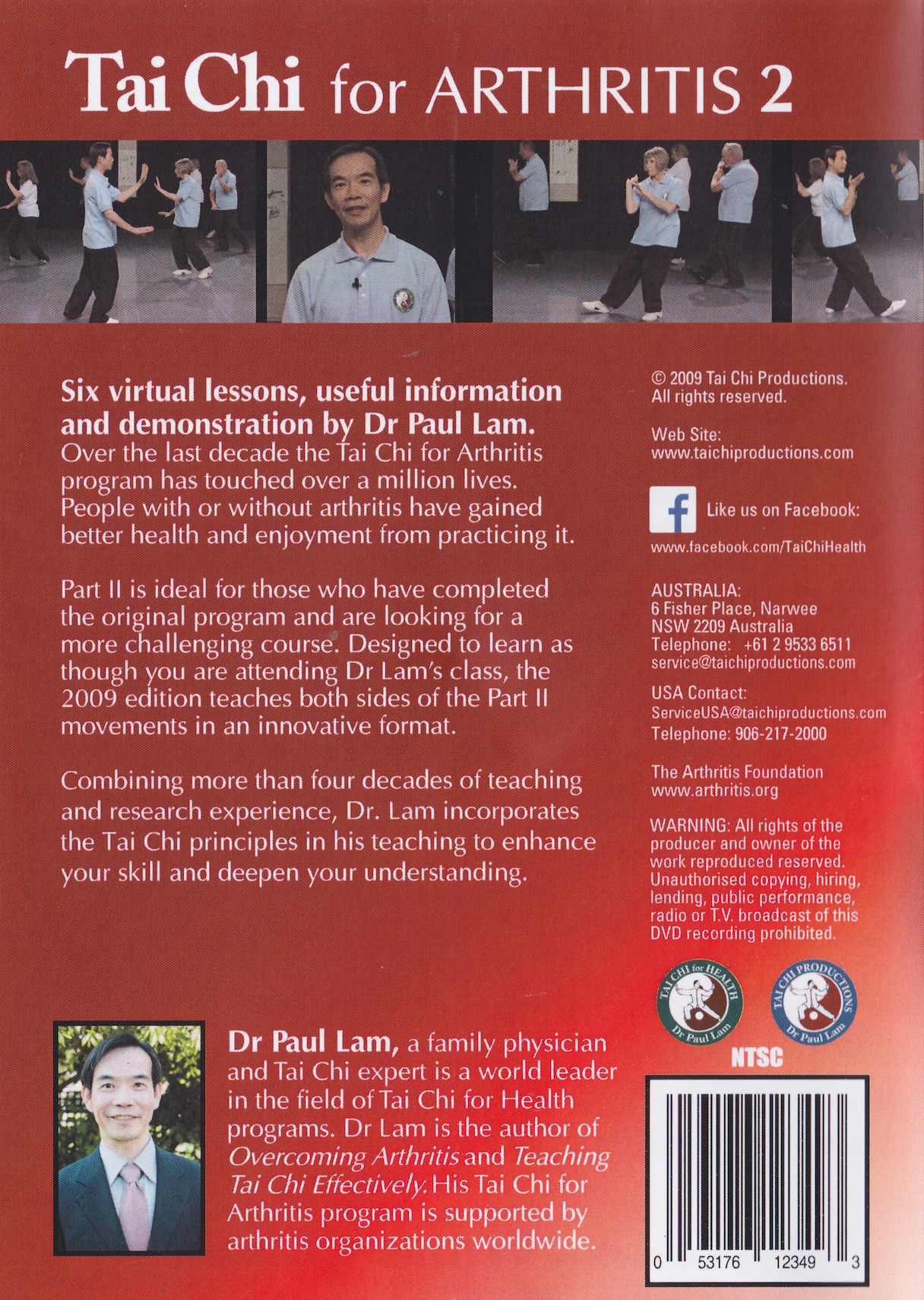 Tai Chi for Arthritis Part 2 DVD by Paul Lam (Preowned)