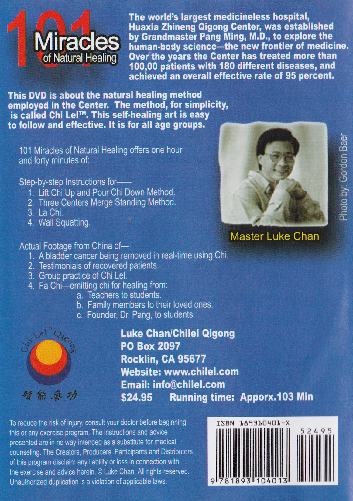 Chi Lei Qigong: 101 Miracles of Natural Healing DVD by Luke Chan (Preowned)