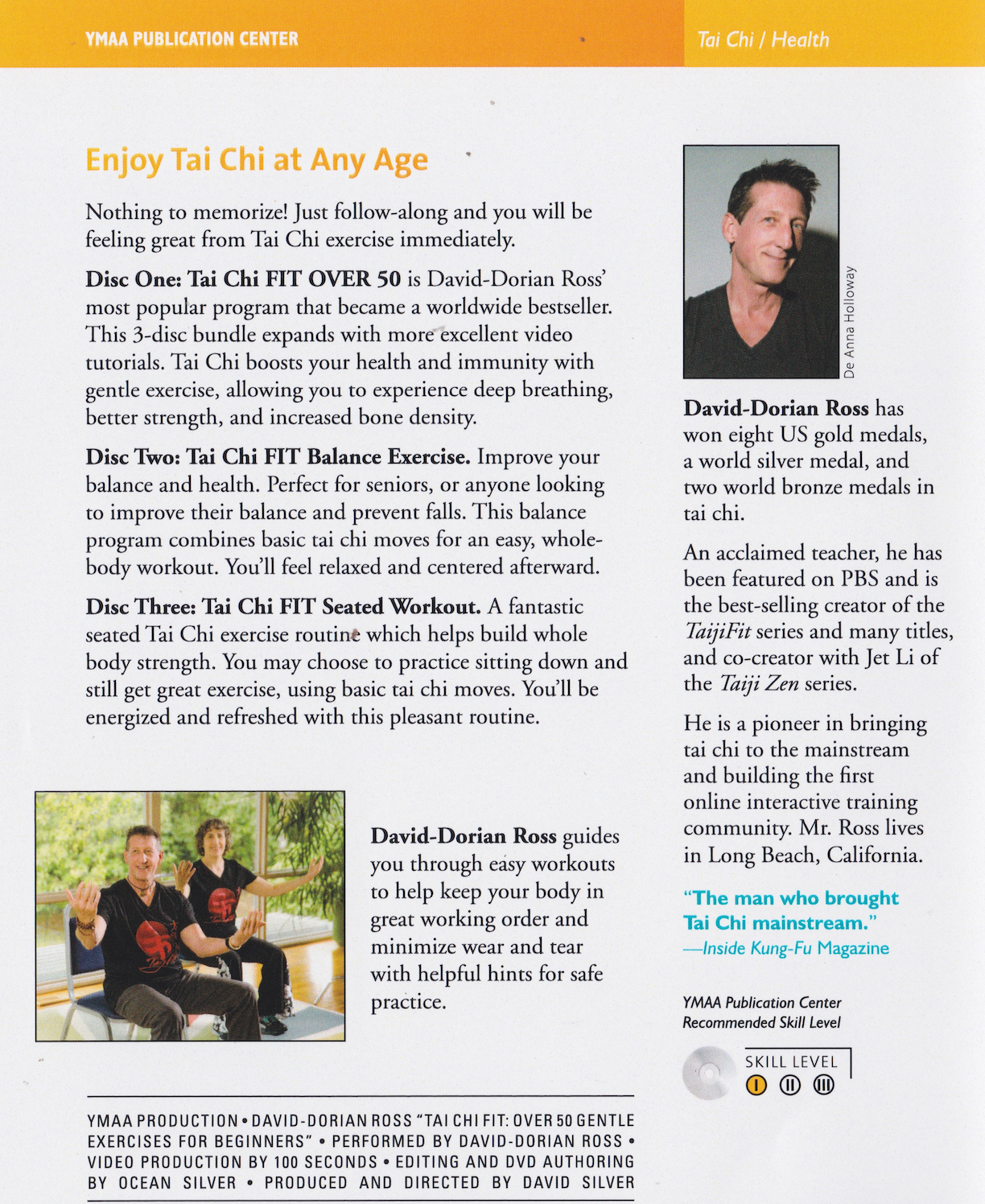 Tai Chi Fit OVER 50: Standing, Seated, Balance 3 DVD Set with David Dorian Ross