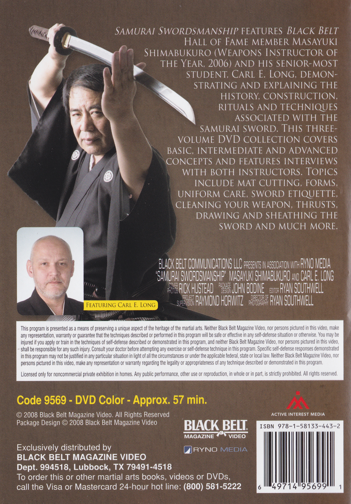 Samurai Swordsmanship DVD 1: Basic Sword Program by Masayuki Shimabukuro (Preowned)