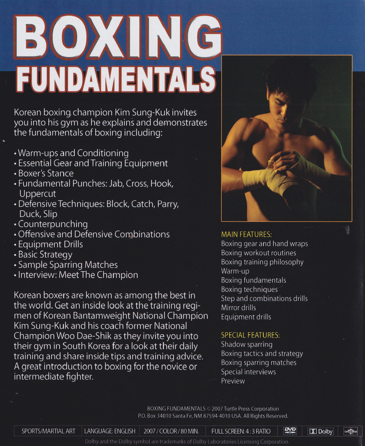 Boxing Fundamentals DVD by Sung-kuk Kim & Dae-shik Woo (Preowned)