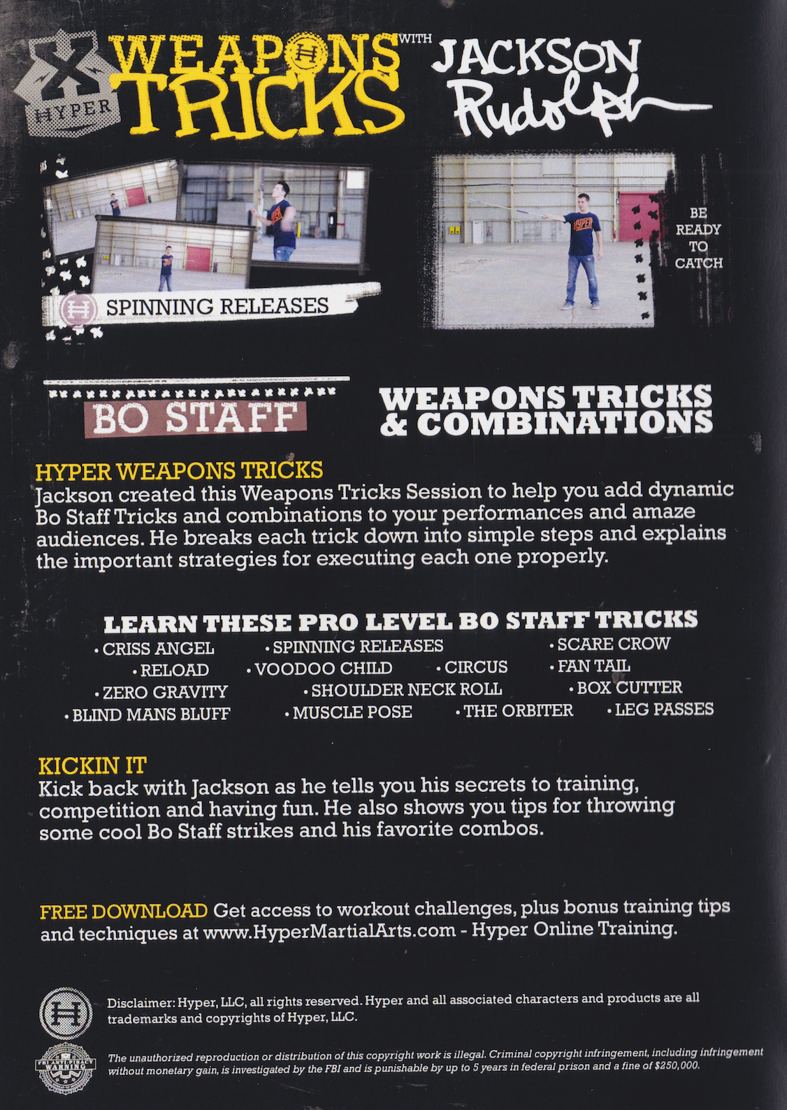 Weapons Tricks: Bo Staff DVD with Jackson Rudolph (Preowned)