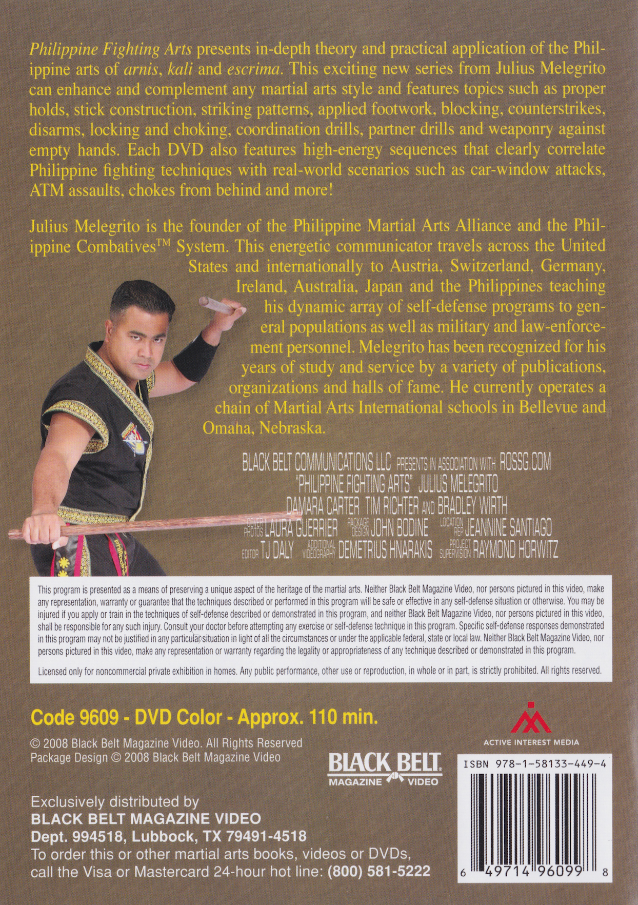 Philipine Fighting Arts 2: Double Stick Tactics & Applications DVD by Julius Melegrito