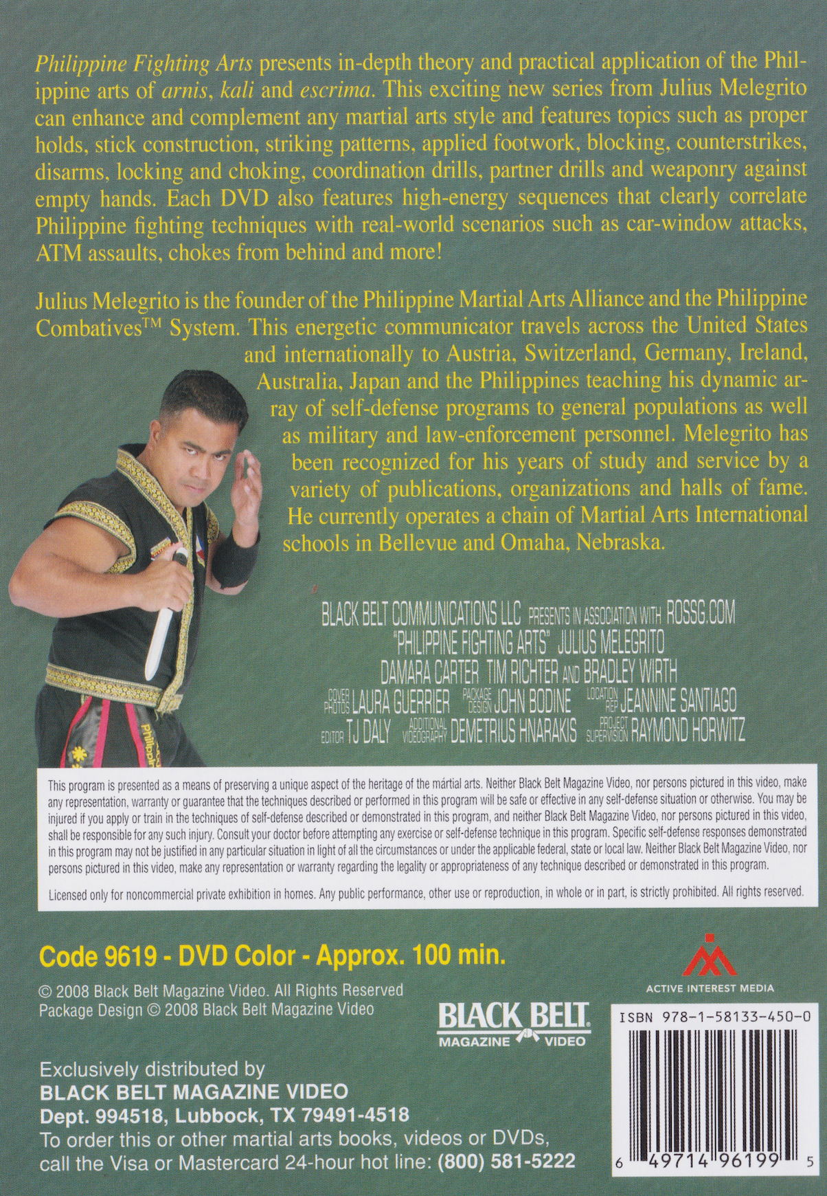 Philipine Fighting Arts 3: Knife Tactics & Applications DVD by Julius Melegrito