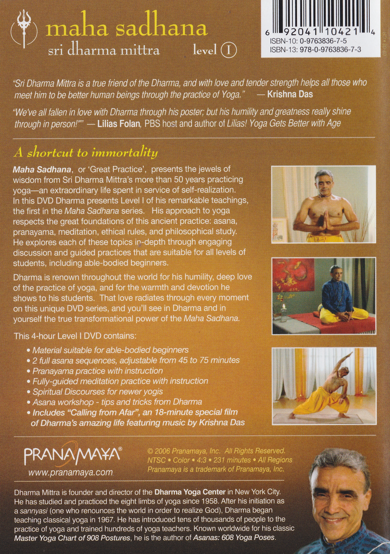 Maha Sadhana Level 1 DVD by Dharma Mittra (Preowned)