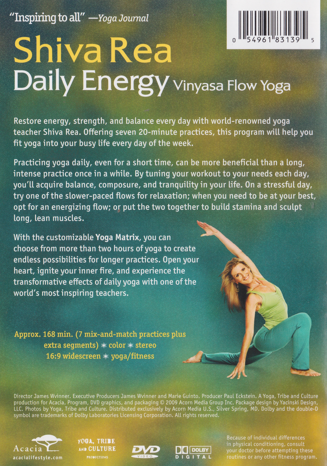 Daily Energy Vinyasa Flow Yoga DVD by Shiva Rea (Preowned)