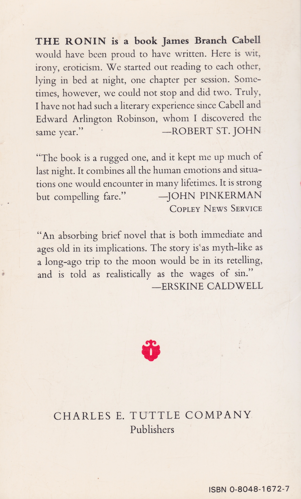 The Ronin: A Novel Based on a Zen Myth Book by William Jennings (Preowned)