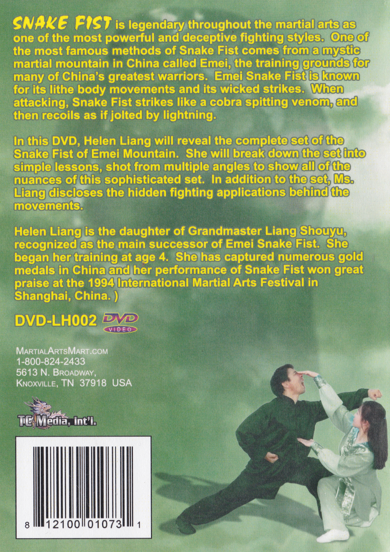 Emei Style Snake Fist DVD by Helen Liang