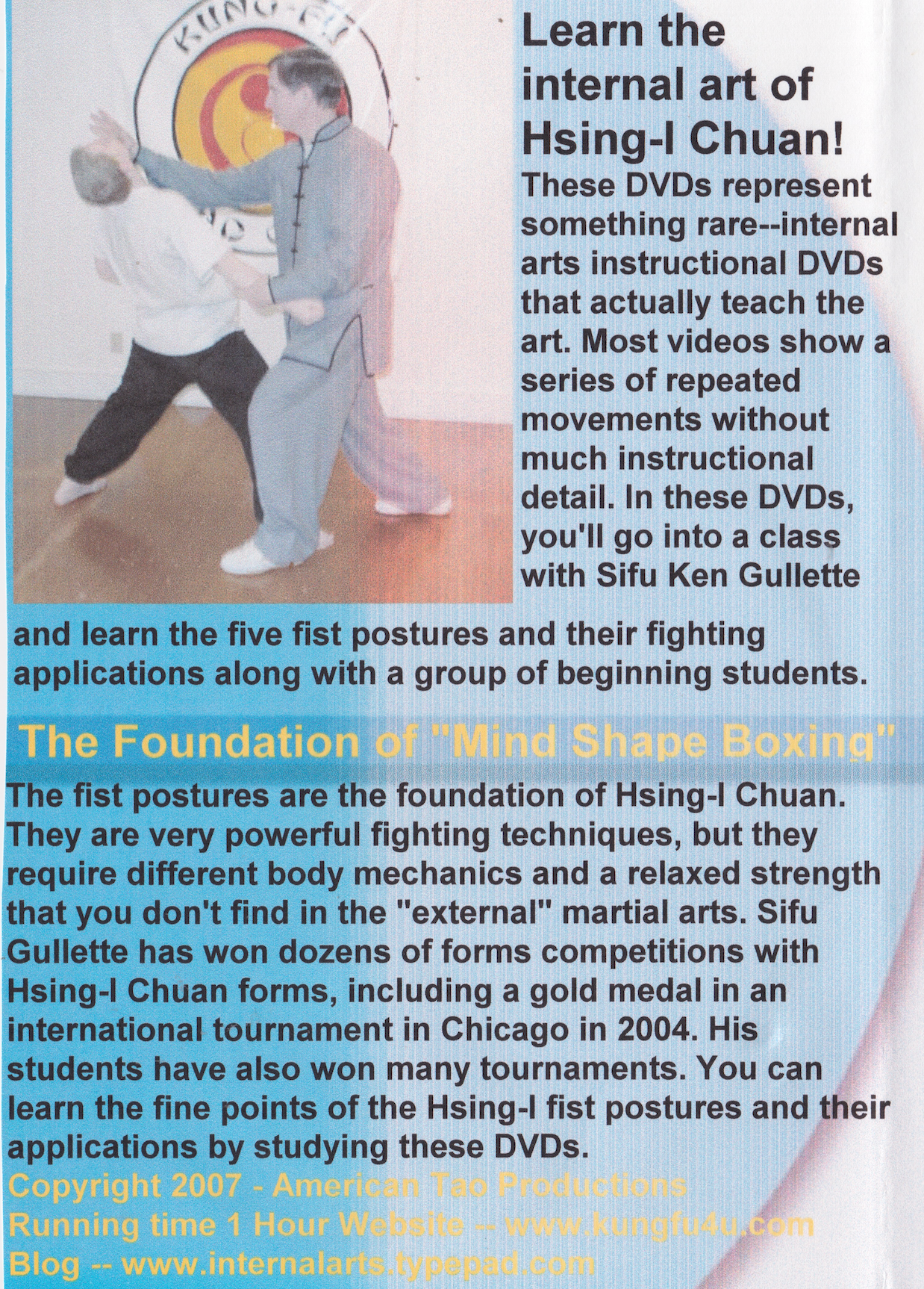 Hsing-I Class 2 DVD Set by Ken Gullette (Preowned)