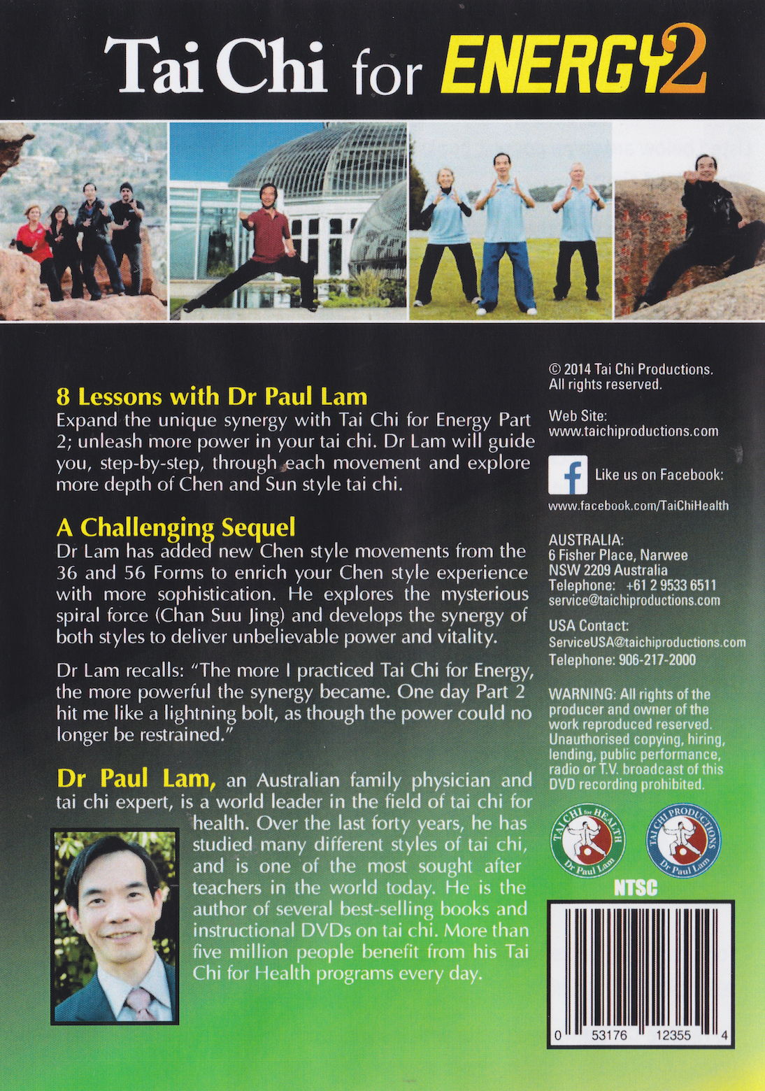 Tai Chi for Energy 2: 8 Lessons DVD by Paul Lam (Preowned)