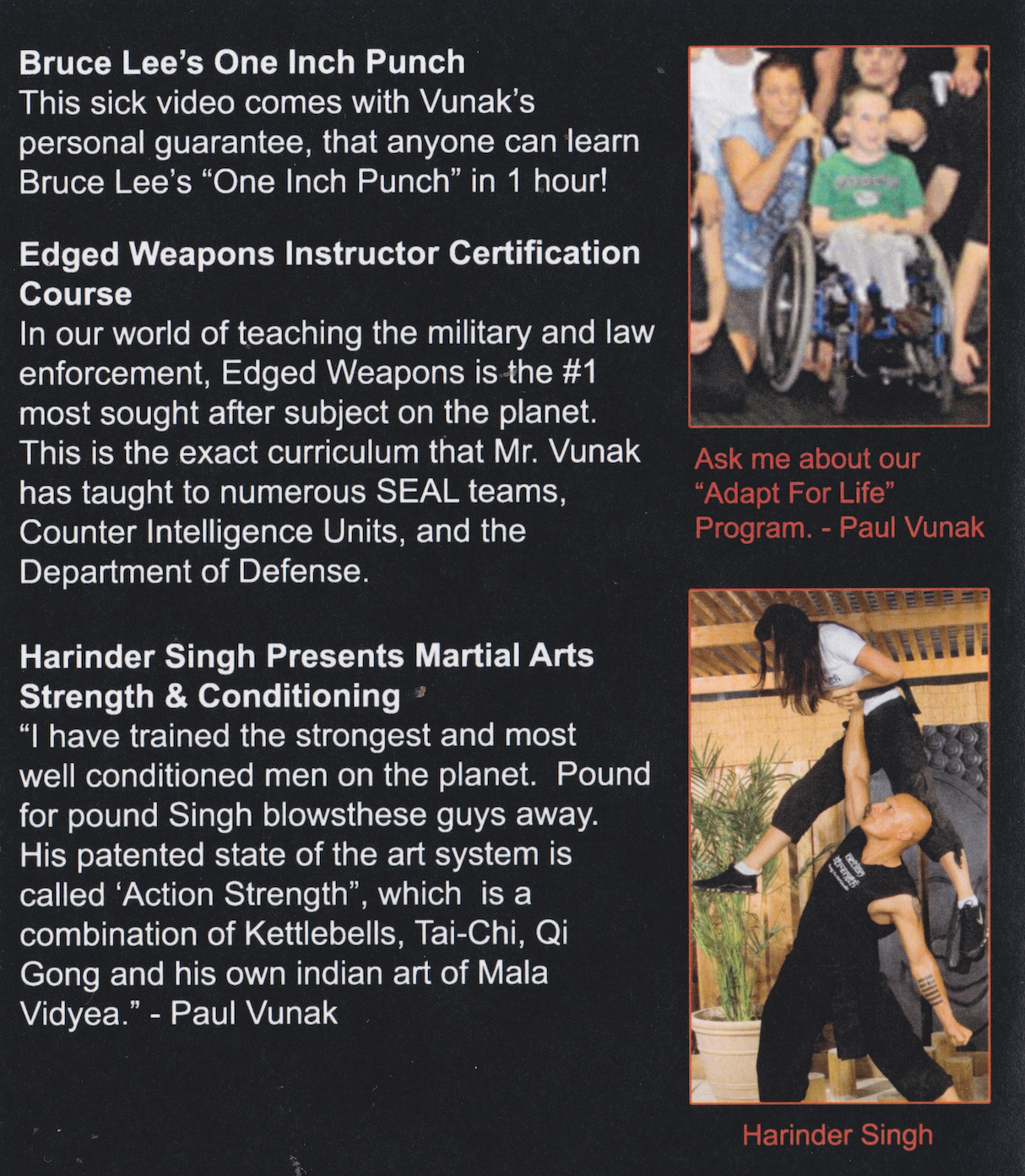 Tactical Fighting 6 DVD Set with Paul Vunak & Harinder Singh (Preowned)