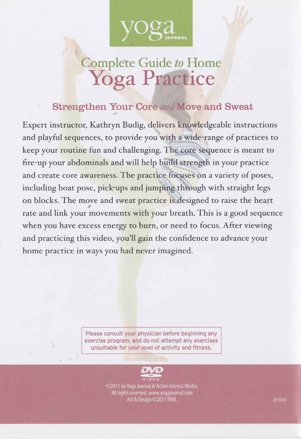 Yoga: Strengthen Your Core and Move and Sweat DVD by Kathryn Budig (Preowned)